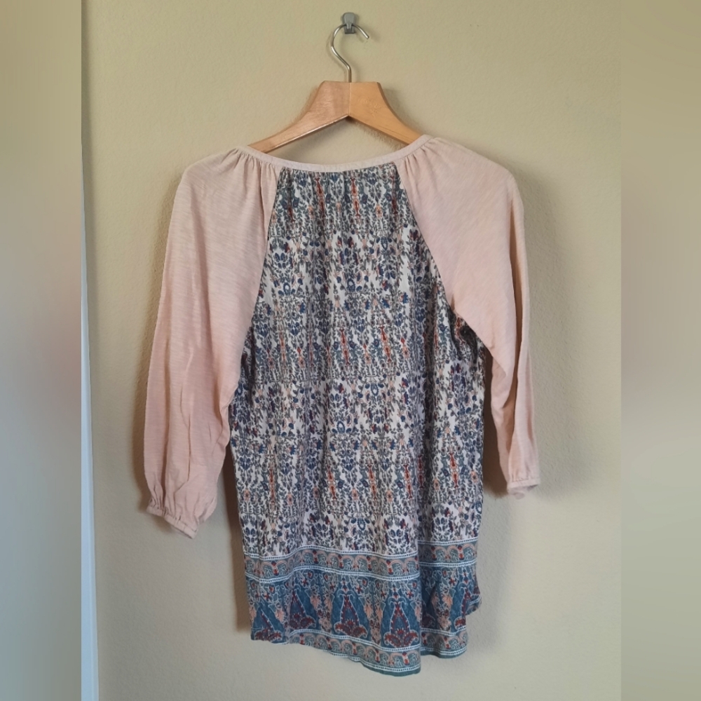 Vintage America Peasant Boho Bohemian Blouse Puff Sleeve - Picture 6 of 6